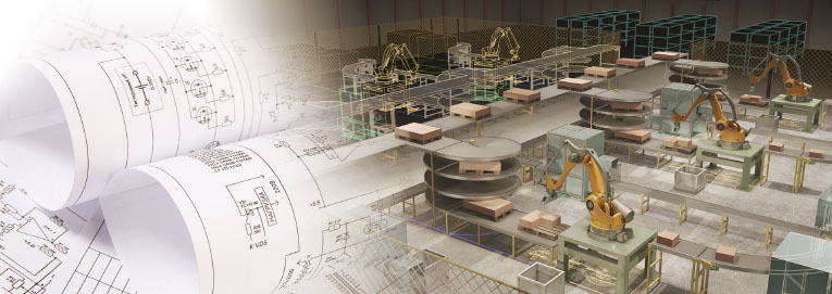 Immagine con braccio meccanico e bordo macchina, fornitura di servizi per il settore industriale